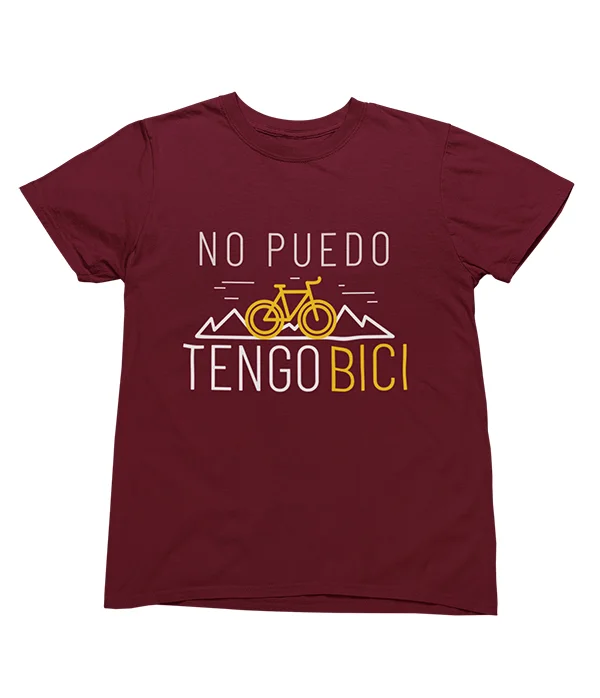 camiseta-no-puedo-tengo-bici-granate