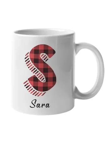 Taza Letra y nombre personalizada