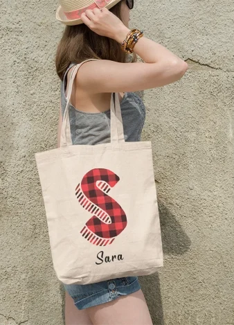 Bolso Tote Letra y nombre Personalizado