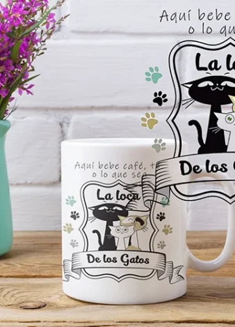 Taza Loca de los gatos