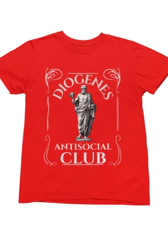 Camiseta Diógenes antisocial – Roja