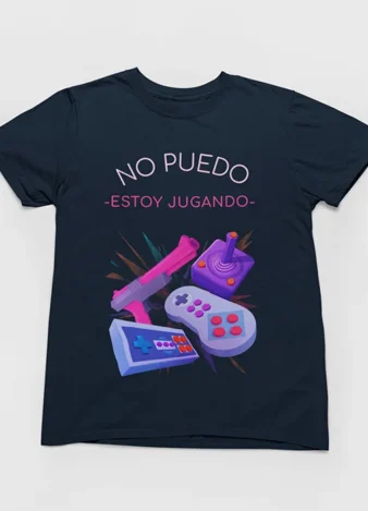 Camiseta No puedo estoy Jugando – Azul marino