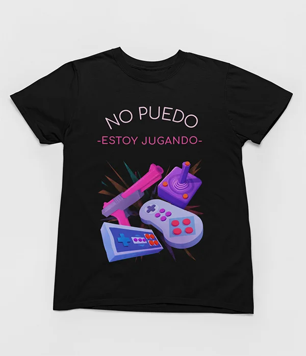 camiseta-no-puedo-estoy-jugando-gamer-friki-negra