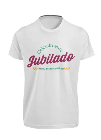 Camisetas oficialmente Jubilado – Blanca