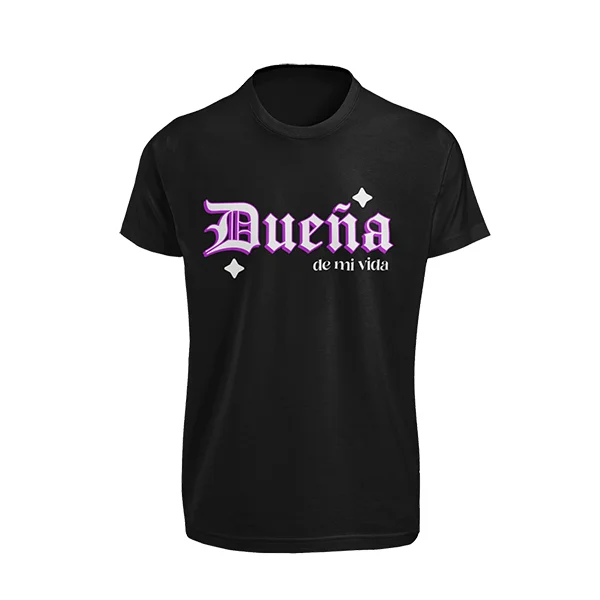 dueña-de-mi-vida-camiseta-negra