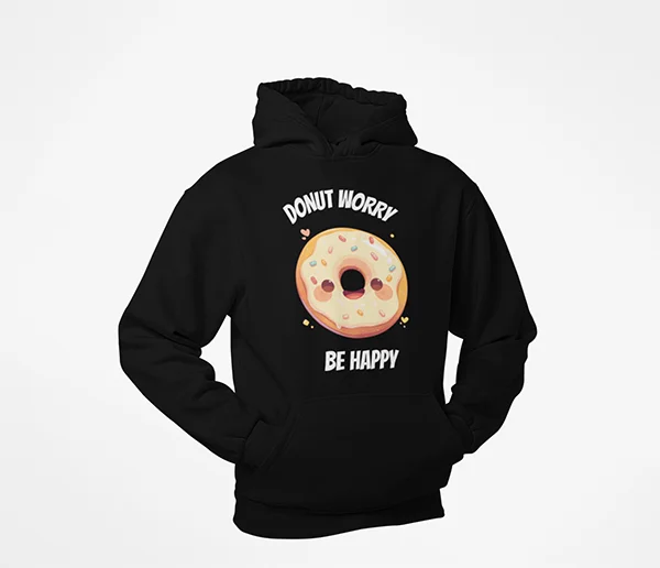 sudadera-donut-worry-negra sudadera-donut-worry-negra