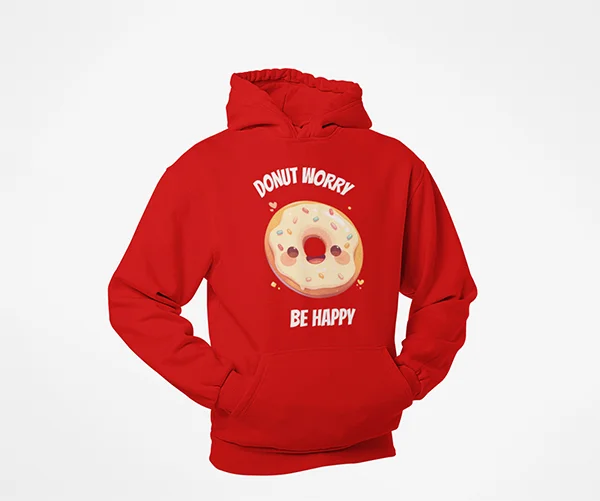 sudadera-donut-worry-roja sudadera-donut-worry-roja