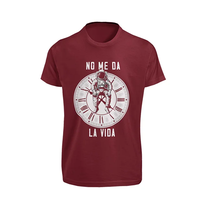 camiseta-no-me-da-la-vida-granate