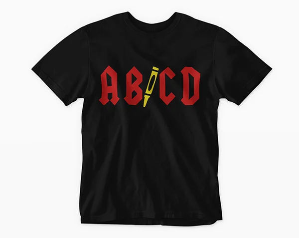 camiseta-infantil-abcd-acdc-negra camiseta-infantil-abcd-acdc-negra