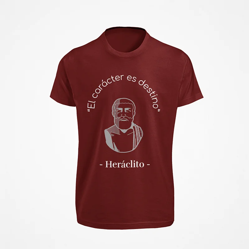 el-caracter-es-destino-heraclito-camiseta-granate el-caracter-es-destino-heraclito-camiseta-granate