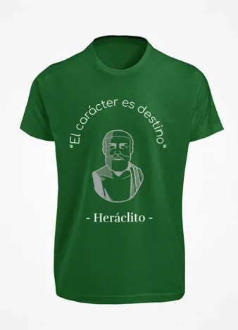 Camiseta Heráclito el Carácter es destino – Verde