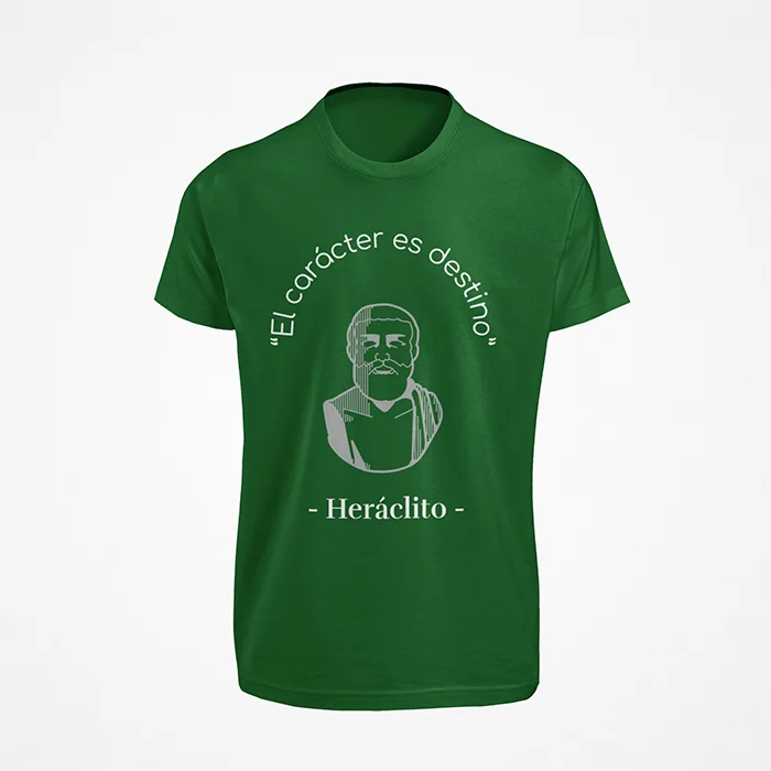 el-caracter-es-destino-heraclito-camiseta-verde