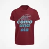 camiseta-como-una-ola-granate