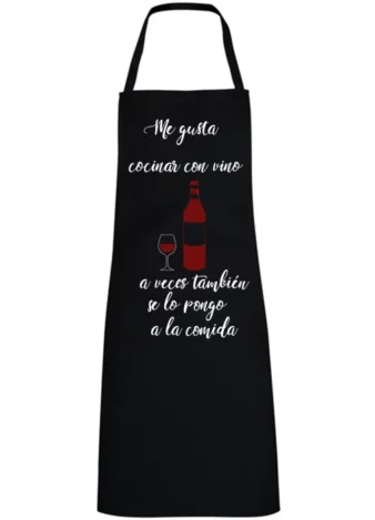 Me gusta cocinar con vino – Negro
