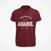 Camiseta-ababol-tira-a-cascarla-granate