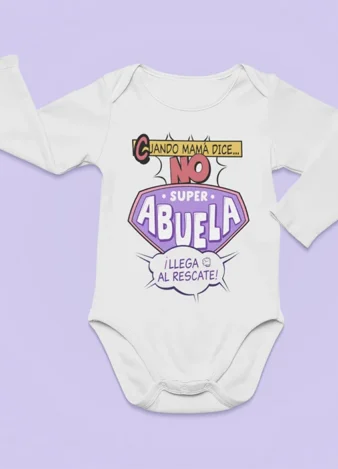 Body bebé Super Abuela – Body manga Larga