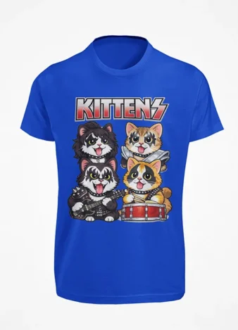 Camiseta Kiss Kittens – Azul
