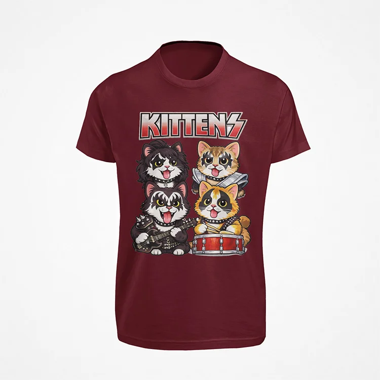 camiseta-kiss-kittens-granate