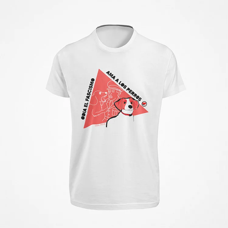 camiseta-odia-el-fascismo-ama-los-perros-blanca