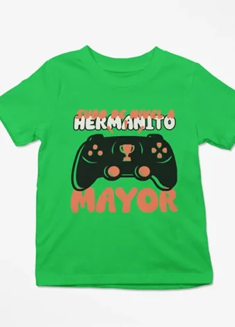 Camiseta subo de nivel a hermanito mayor