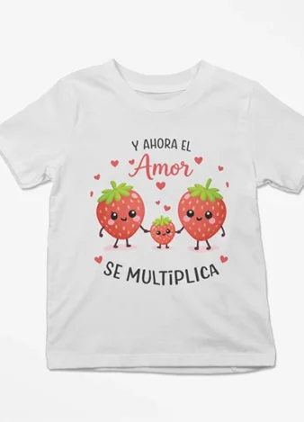 Camiseta infantil Ahora el amor se multiplica