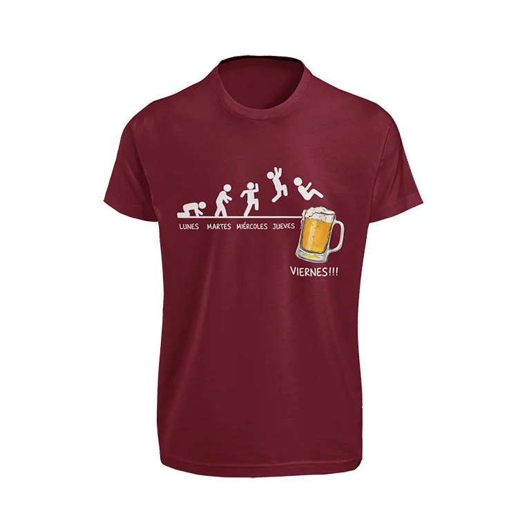 camiseta-dias-de-la-semana-cerveza-fiesta-granate