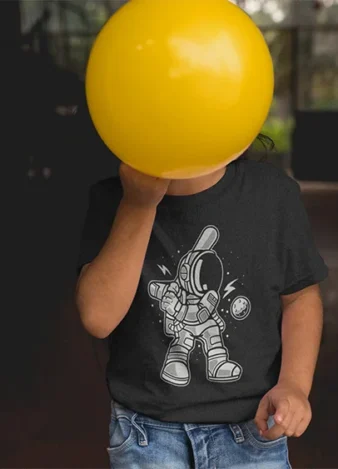 Camiseta Infantil Astronauta béisbol