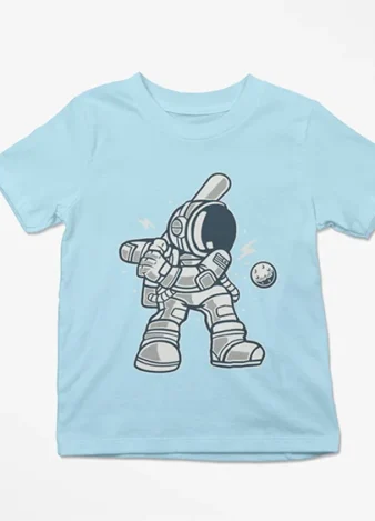 Camiseta Infantil Astronauta béisbol