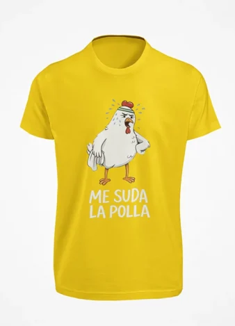 Camiseta Me suda la polla – Amarillo