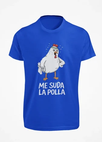Camiseta Me suda la polla – Azul