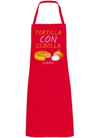 Delantal Tortilla con cebolla y punto