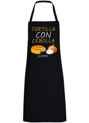 Delantal Tortilla con cebolla y punto