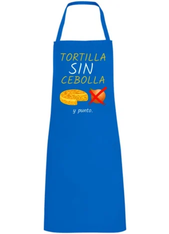 Delantal Tortilla SIN cebolla y punto