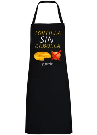 Delantal Tortilla SIN cebolla y punto